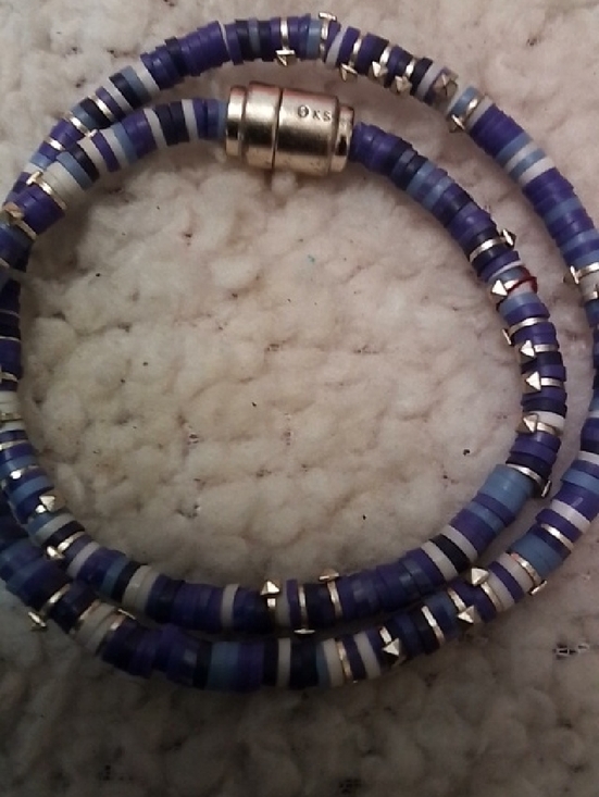 Kendra Scott Jewelry - Kendra Scott Purple and Blue Gradient Coil Bracelet with Silver Accents